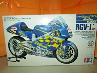 Tamiya Suzuki Rgv - T 2000 Telefonica Motorcycle Model Kit 14083 1:12