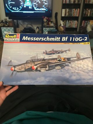 Revell/monogram 1/48 Messerschmitt Bf - 110g - 2 Model Kit Plane In Opened Box