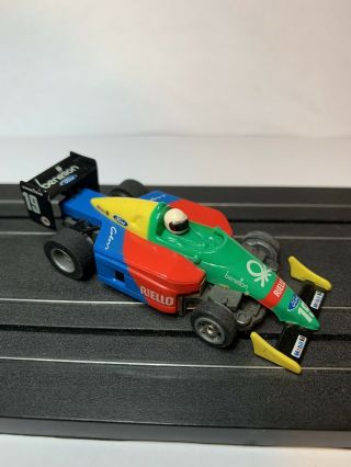 Tyco Afx 19 Benetton F1 Indy Car Body With Empty Chassis
