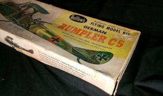 Vintage Guillow ' s Rumpler C5 Balsa Flying Aircraft Kit / 24 