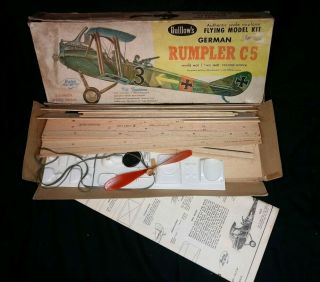 Vintage Guillow ' s Rumpler C5 Balsa Flying Aircraft Kit / 24 