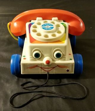 Fisher Price Chatter Telephone Talking Rolling Phone 2009 Mattel Inc