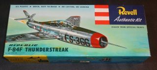 Vintage Revell F - 84f Thunderstreak Plastic Model Kit