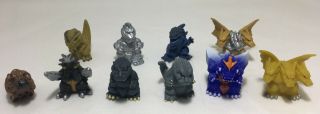 Toho Sd Godzilla Figure Finger Puppet 10pieces Set About 1.  7 Inches Fs Japan