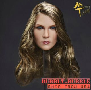 1/6 Female Head Sculpt Brown Hair For 12 " Phicen Hot Toys Figure Ship From Usa