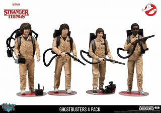 Mcfarlane Stranger Things Ghostbusters Costume 4 Pack Figure Set
