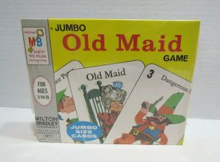 Milton Bradley 1968 Jumbo Old Maid Card Game Factory Store Stock