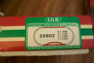 LGB MADE IN W.  GERMANY BY LEHMANN THE BIG TRAIN 20902 TRACK SET ORIG.  BOX 2