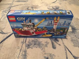 Lego City Fire Boat (60109) In Open Box Retired