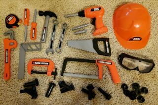 Black & Decker Kids Tool Set With Hardhat,  Safety Glasses And More