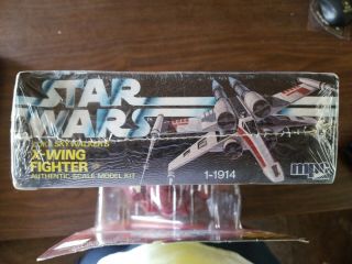 STAR WARS Luke Skywalker ' s X - WING FIGHTER MODEL Kit (1977) MPC - NIB 3