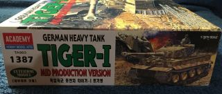 ACADEMY 1/35 German Tiger - I Heavy Tank Mid Production Version,  Model 1387 5
