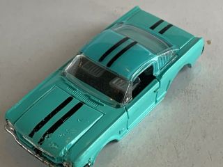 Vintage Model Motoring Ho 1965 Ford Mustang Fastback Slot Car Body Turquoise