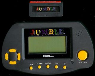 Jumble Tiger Electronic Puzzle Handheld Word Game Scramble,  Cartridge Toy 1998