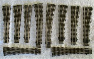 10 X Peco Ho Oo Electrofrog Track Points,  Turnouts,  Switches - Left & Right