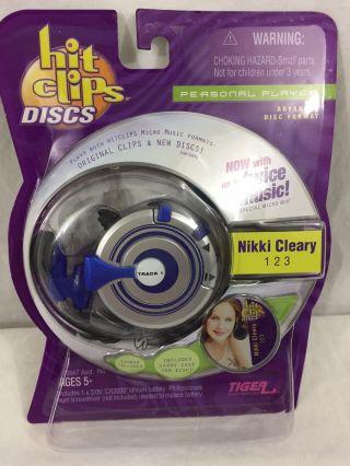 Tiger Hit Clips Discs Personal Player Nikki Cleary 123 Nib 2003