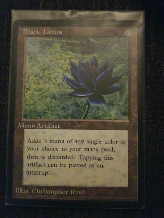 Black Lotus Jumbo Oversized 6x9 Arena Promo Card Mtg Magic Oop