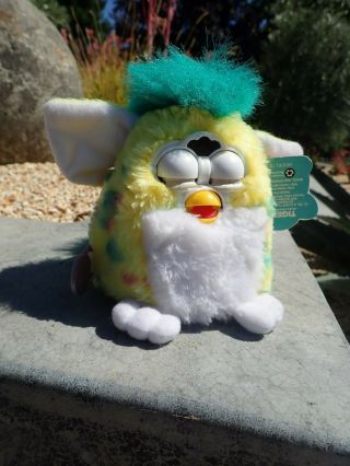 Furby Babies 1999 Confetti Model 70 - 940 Yellow & Green By Tiger