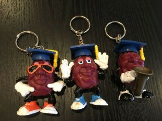 California Raisins - Graduate Keychains - Set Of 3