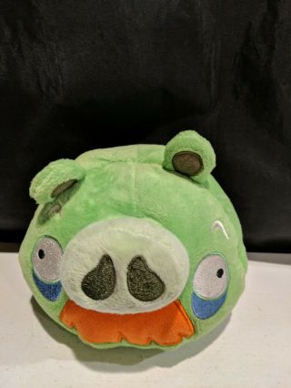 Angry Birds Grandpa 5 " Green Pig With Mustache Plush - No Sound