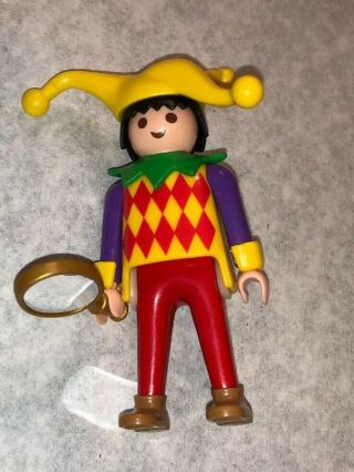 Playmobil 4610 Medieval Rare Court Jester Figure With Hat And Mirror