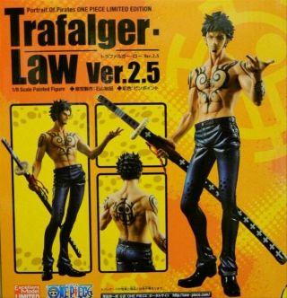 One Piece Megahouse Portrait.  Of.  Pirates Limited Edition Trafalgar Law Ver 2.  5