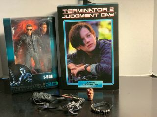 Neca Sdcc 2019 Exclusive Terminator 2 Judgement Day John Connor & T - 800 Figure.