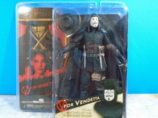 Neca Reel Toys V For Vendetta 7 " Inch Action Figure Removable Hat