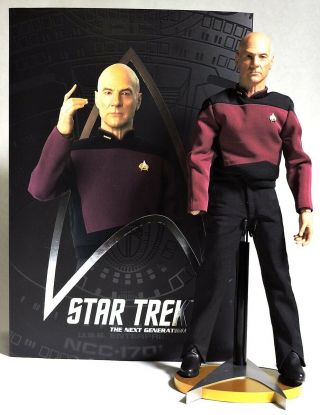 S891.  Star Trek Captain Jean - Luc Picard 1:6 Scale Articulated Figure By Qmx 2017