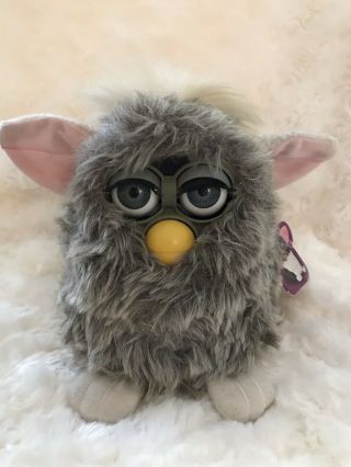 1998 70 - 800 Furby Tiger Electronics Grey And Pink.  With Tag