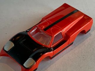 Vintage Aurora Thunderjet 500 Ford J Slot Car Body Only Red/black