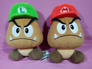 Mario 64 Ds Goomba Waring Hat Plush Doll Luigi Kuribo Kinoko Banpresto Set