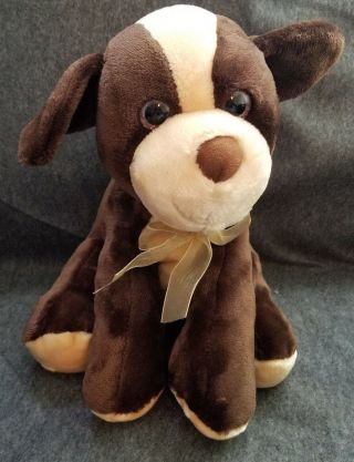 This & That Tan And Brown Puppy Dog W/sparkly Eyes Stuffed/plush - 11 "