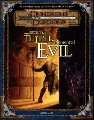 Wotc D&d 3rd Ed Return To The Temple Of Elemental Evil Sc Ex,
