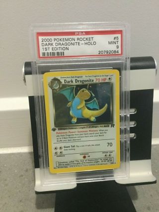 Pokemon Tcg 1st Edition Dark Dragonite 5/82 Team Rocket Holo Rare Psa 9