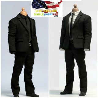 1/6 Classic Business Suit Black Shirt For Muscular Body Ganghood M33 Phicen❶usa❶