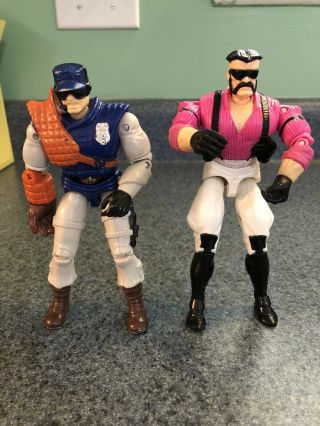 Hasbro Cops N Crooks C.  O.  P.  S.  Action Figures Sgt.  Mace Turbo Tutone 1988