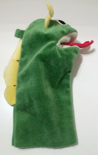 Baby Einstein Bard the Green Dragon Pre Disney Hand Puppet Kids II Inc.  EUC 2