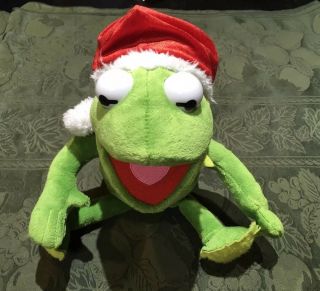 Dan Dee Kermit The Frog Santa Hat Disney Stuffed Animal Singing Electronic