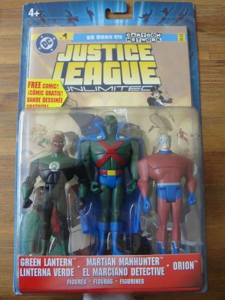 Dc Justice League Unlimited Green Lantern Martian Manhunter Orion Figures