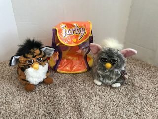 Furby Baby 1998 Tiger Electronics And Backpack