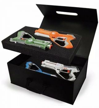 Dynasty Toys Laser Tag Set And Carrying Case For Kids Multiplayer 4 Extreme Pack