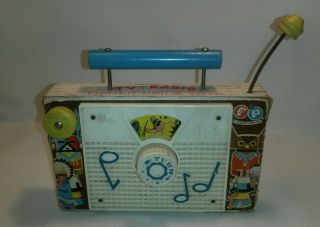 ☆ 1961 Vintage Fisher Price Tv Radio Musical 10 Ten Little Indians 159