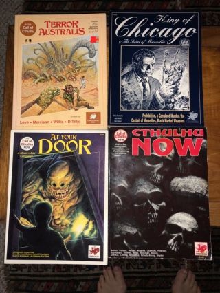 4 Call Of Cthulhu Books Terror Australis King Of Chicago At Your Door Lovecraft