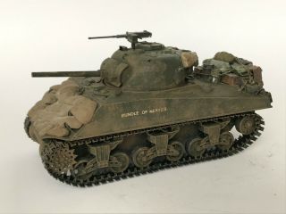 Ww2 Us M4 Sherman Tank,  1/35,  Built & Finished For Display,  Fine.  (d)
