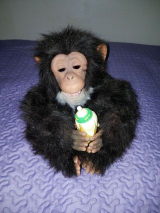 Furreal Friends Cuddle Chimp Chimpanzee Interactive Plush With Bottle