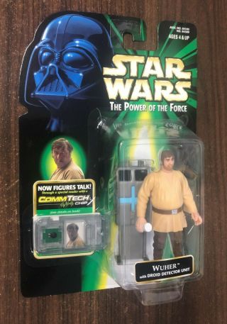 Star Wars Power Of The Force (1999 Hasbro) - - Wuher (fan Club Exc) - - On Card