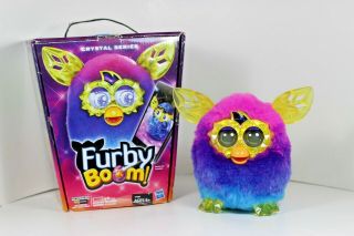Hasbro Furby Boom Crystal Series Blue Purple Pink Rainbow