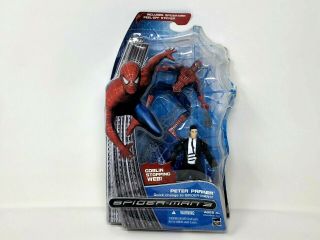 2007 Marvel Spider - Man 3 Peter Parker Quick Change To Spiderman Figure Nib