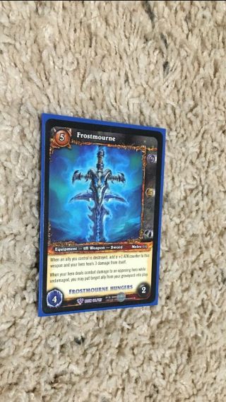 World Of Warcraft Frostmourne Reign Of Fire Epic Tcg Card